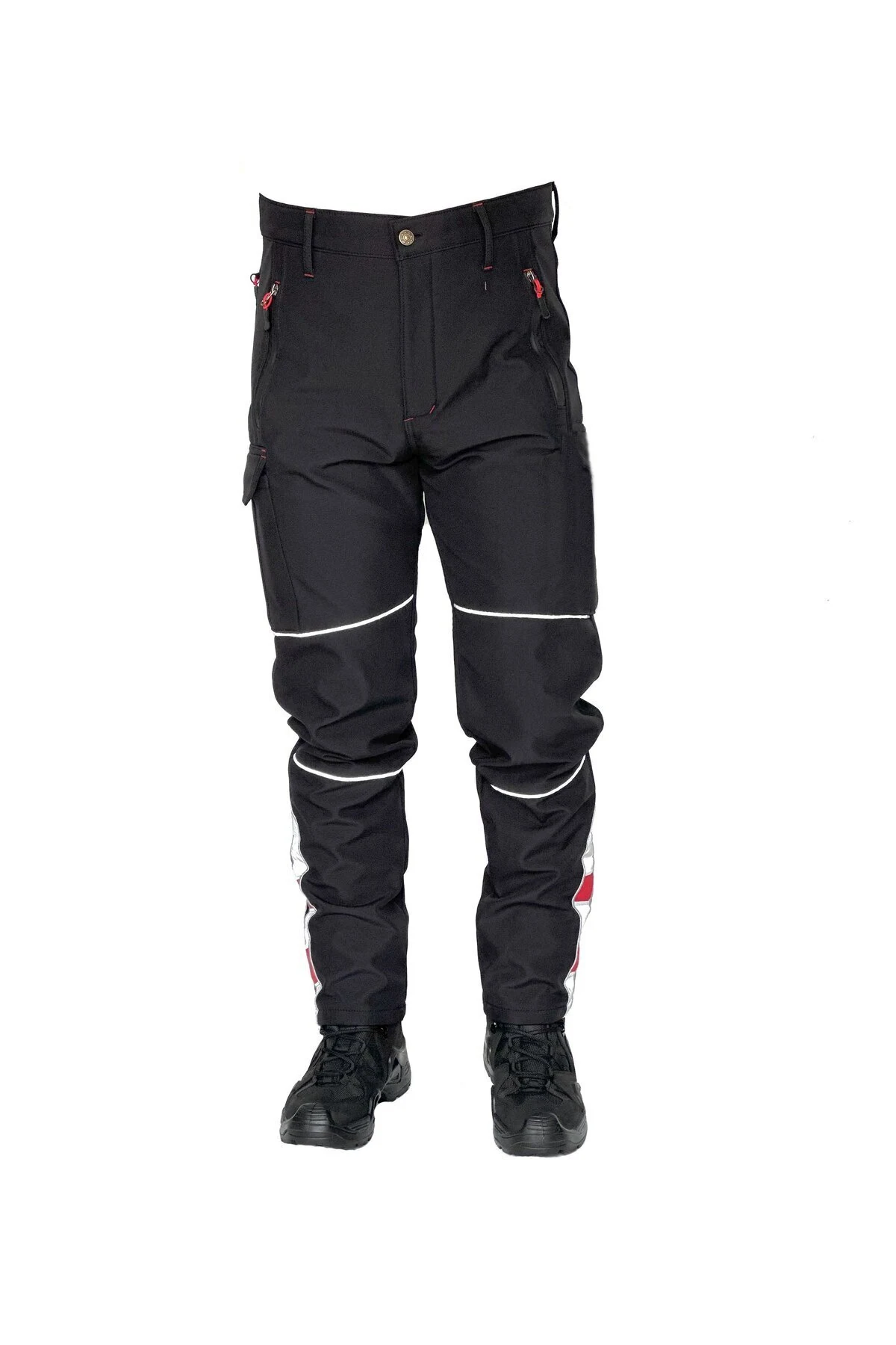Reflekt&ouml;rl&uuml; Kışlık Softshell Motorcu Pantolonu &mdash; &ouml;n g&ouml;r&uuml;n&uuml;m