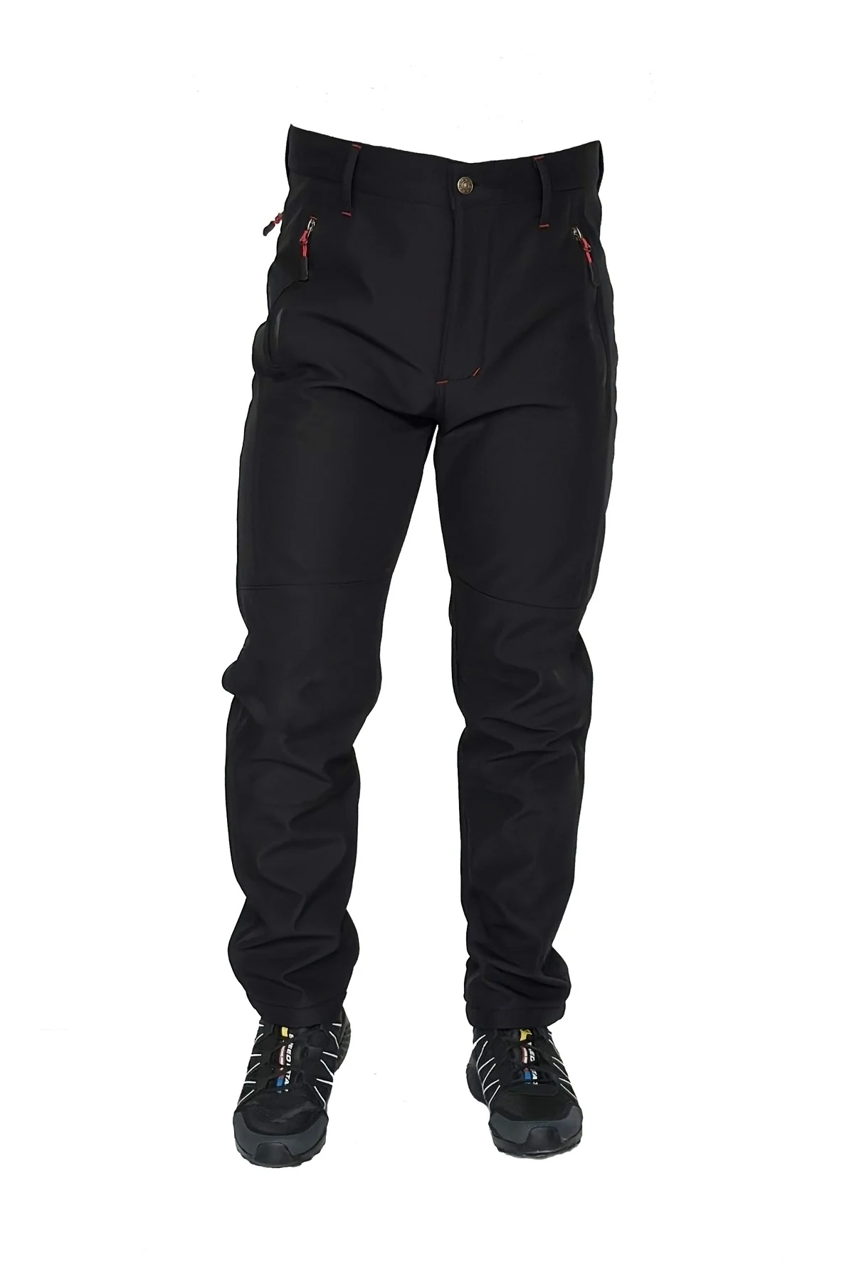 Siyah Polarlı Softshell Pantolon &mdash; &ouml;n g&ouml;r&uuml;n&uuml;m